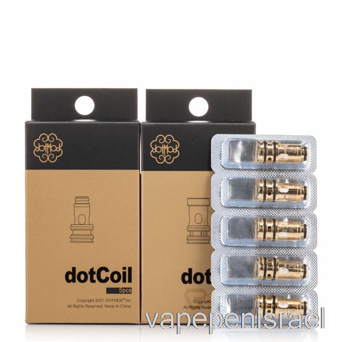 חד פעמי Vape Israel Dotmod Dotcoils 0.15ohm Dotaio V2 סלילי (בסיס שטוח)